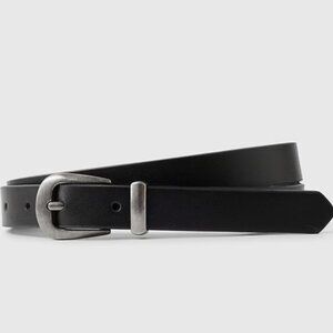 NWT GAP Vegan Leather Thin Western Belt in Black (Med.)
